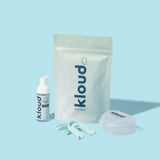 CustMbite's Kloud Whitening Foam Kit contains whitening foam, whitening trays, and a storage case.