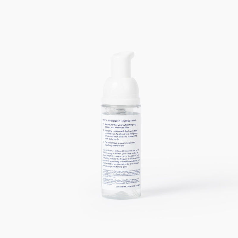 Teeth Whitening instructions for CustMbite's Gentle Teeth Whitening Foam
