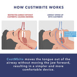 Open the airway to stop snoring and breath better. 